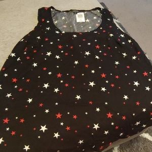 Torrid Round Hem Star Print Tank